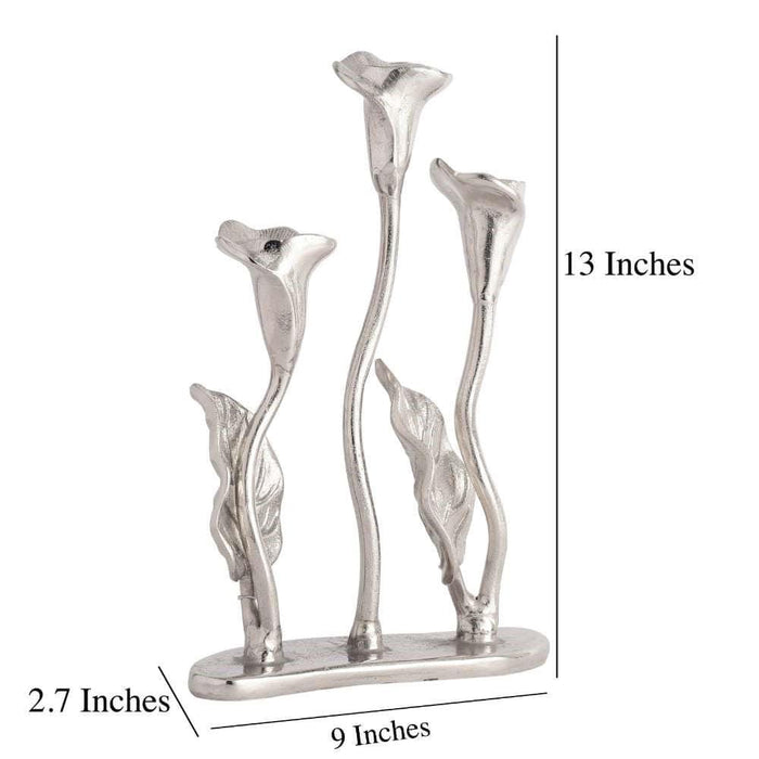 Jules Triple Candle Holder Silver - Ouch Cart