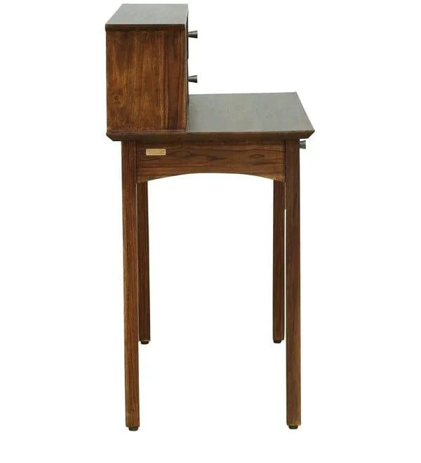 Julian Teak Wood Study Table In Provincial Teak Finish - Ouch Cart