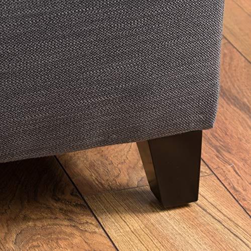 Juliana Fabric Storage Ottoman, Gray - Ouch Cart