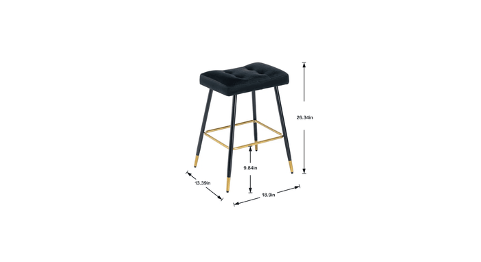 JULIO COUNTER STOOL BLACk - Ouch Cart