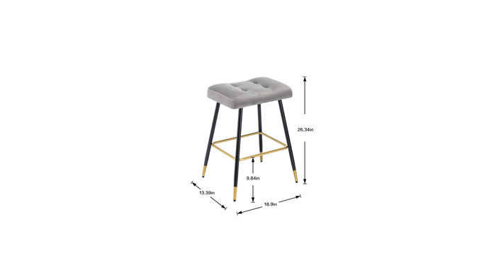 JULIO COUNTER STOOL GREY - Ouch Cart