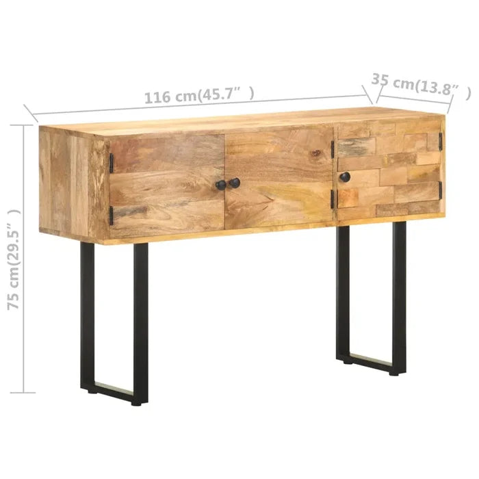Kaito Solid Wood Top Console Table Ouch Cart