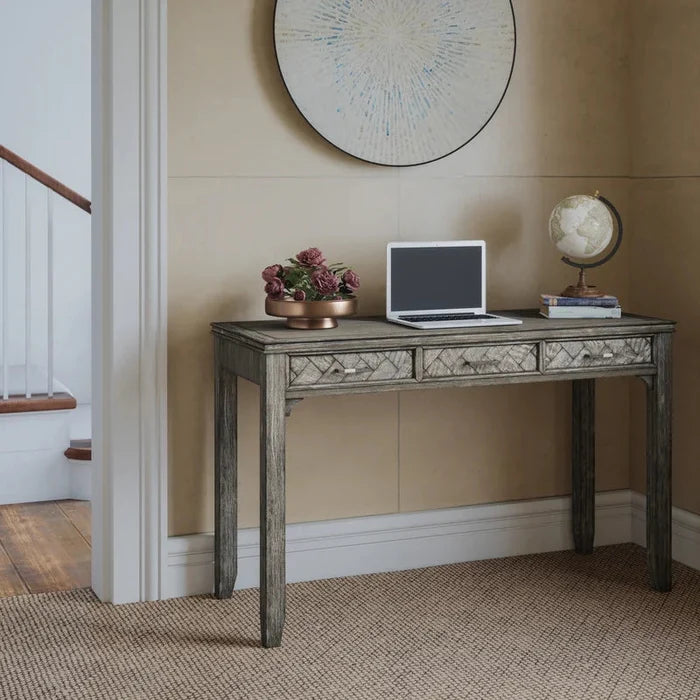 Kan-Laon W Rectangle Solid Wood Writing Desk Ouch Cart