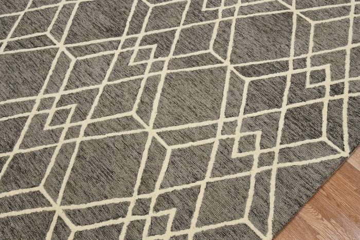 Khaki Wool Vista 5x8 Feet Hand-Tufted Carpet - Rug - Ouch Cart