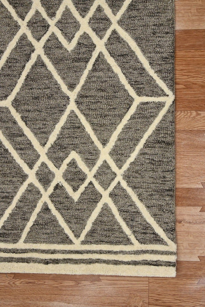 Khaki Wool Vista 5x8 Feet Hand-Tufted Carpet - Rug - Ouch Cart