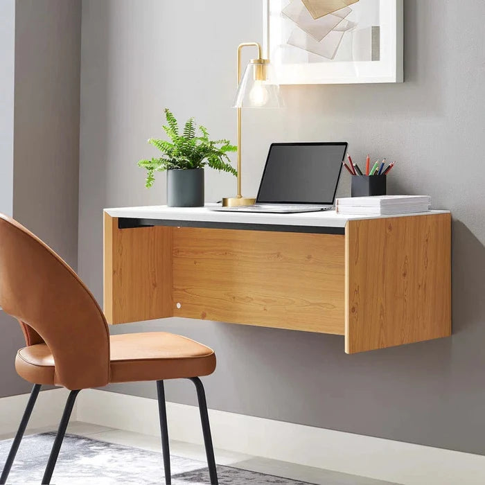 Kinetic Wall-Mount Office Desk ouch cart