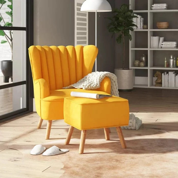 Kiro Upholstered Wingback Chair - Ouch Cart | Armchair