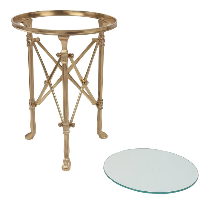 knobbed Metal Weave Table - Ouch Cart