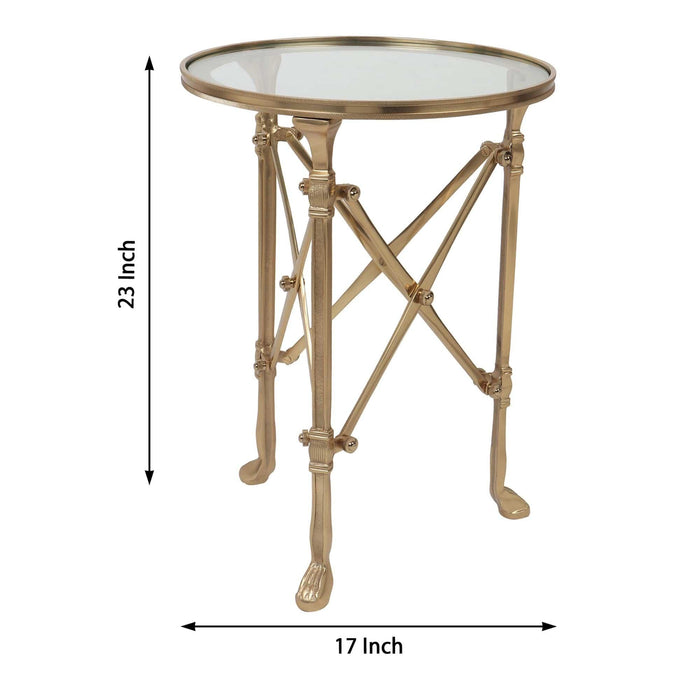 knobbed Metal Weave Table - Ouch Cart