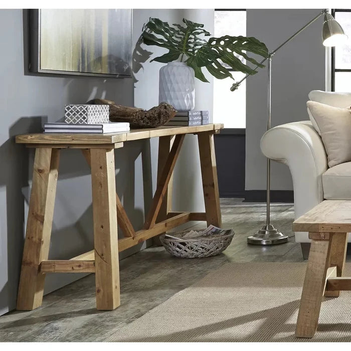 Koen Solid Wood Console Table Ouch Cart