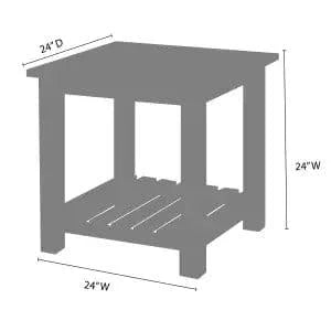 Koffler Solid Wood End Table - Ouch Cart