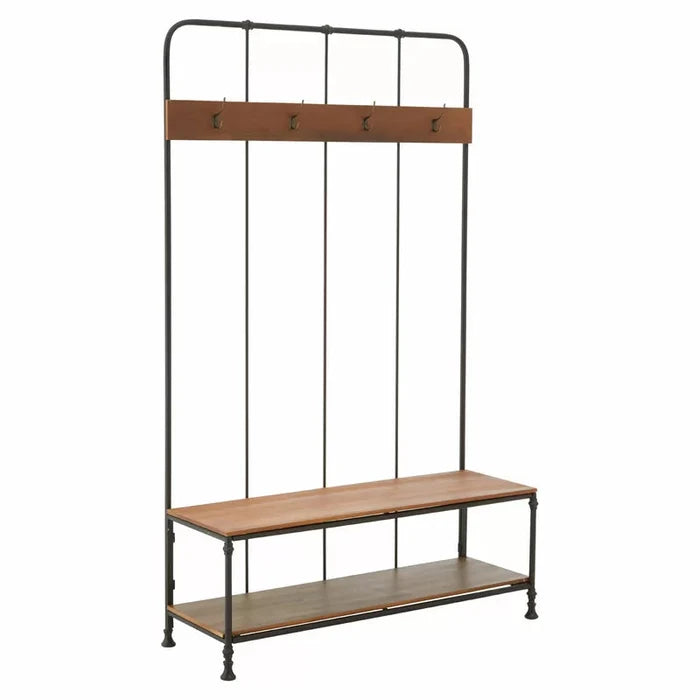Kyrie Hall Tree 115cm Wide with Bench and Shoe Storage Ouch Cart