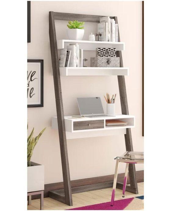 Ladder New White Work From Home Study Table By Miza - Ouch Cart