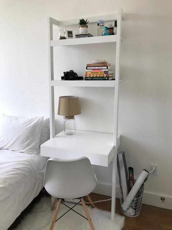 Ladder White Work From Home Study Table By Miza - Ouch Cart