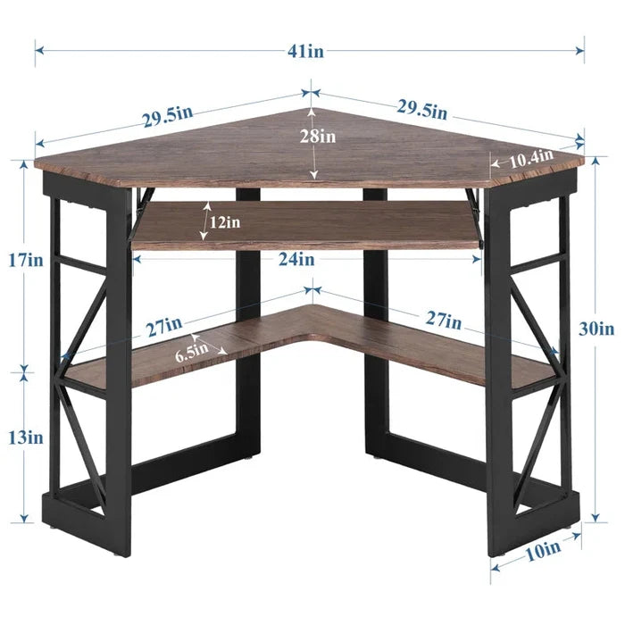 "Lambrecht Corner Desk: Stylish and Space-Efficient Design for Modern Workspaces" ouch cart