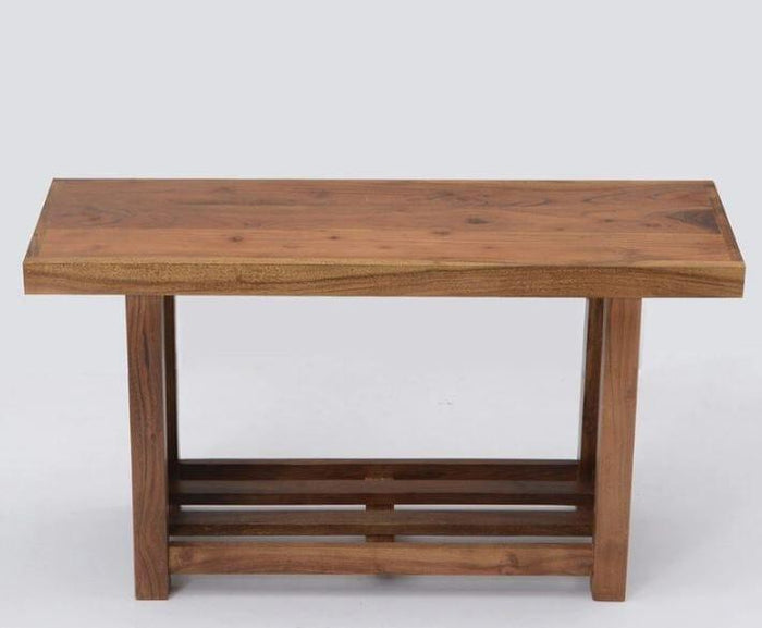 Lammi Solid Mango Wood Bench In Brown Colour - Ouch Cart
