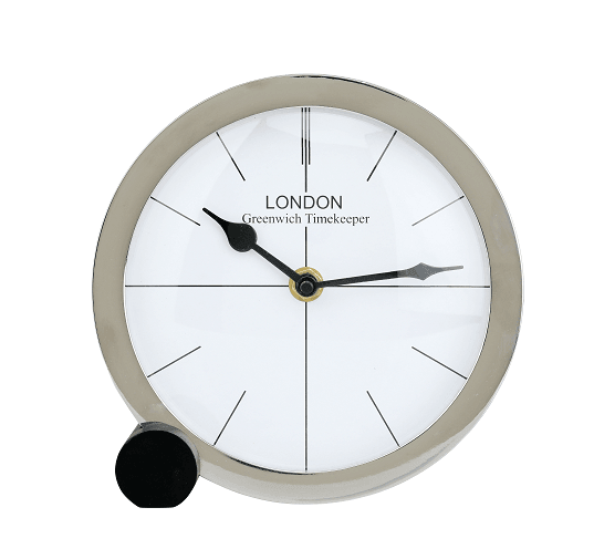 Langston Silver Table Clock - Ouch Cart