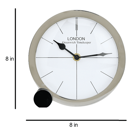Langston Silver Table Clock - Ouch Cart