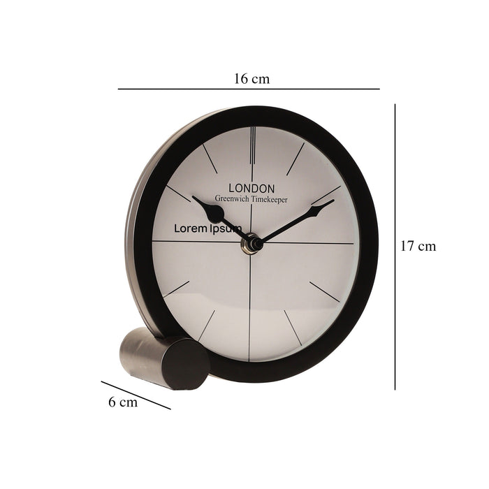 langston table clock in black M.M.I. OVERSEAS