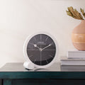 langston table clock in white M.M.I. OVERSEAS