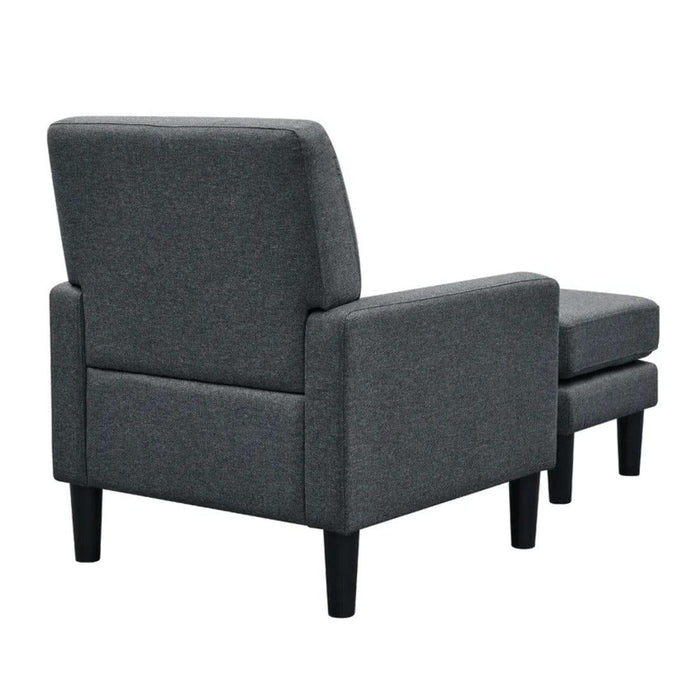 lapwai accent chair with ottoman - Ouch Cart