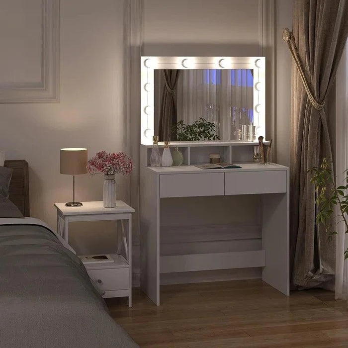 Lauri Dressing Table with Mirror - Ouch Cart