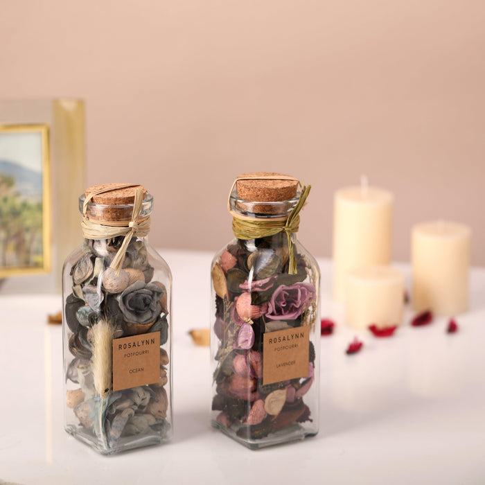 Lea Dried Floral Lavender & Ocean Blue Aromatic Potpourri Set (big) - Ouch Cart