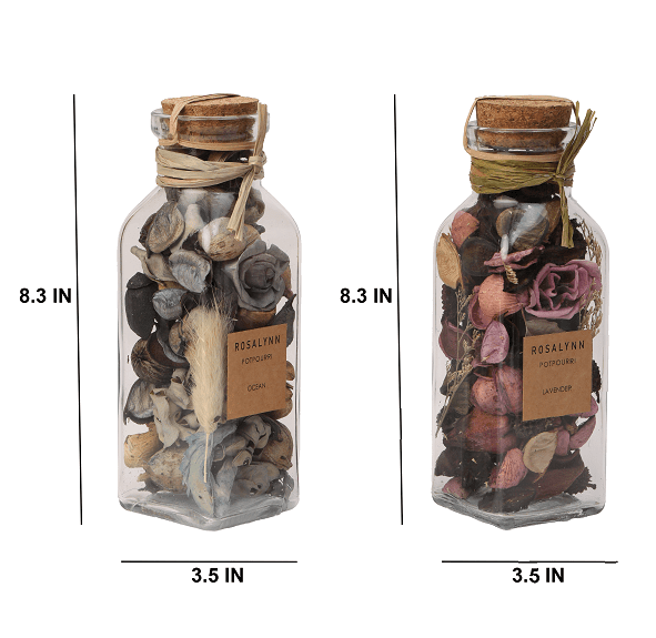 Lea Dried Floral Lavender & Ocean Blue Aromatic Potpourri Set (big) - Ouch Cart