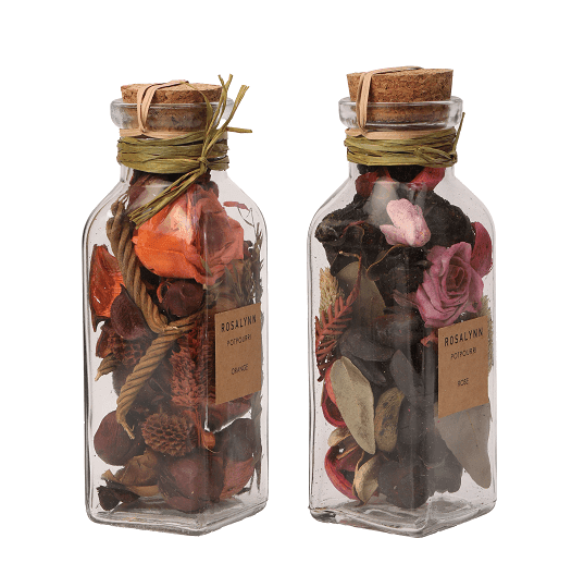 Lea Dried floral Sunset Orange & Rose Red Aromatic Potpourri Set (big) - Ouch Cart