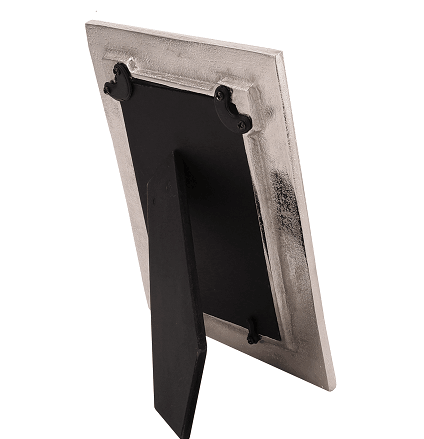 Leaf Pattern Photo Frame Silver Small Size - Ouch Cart