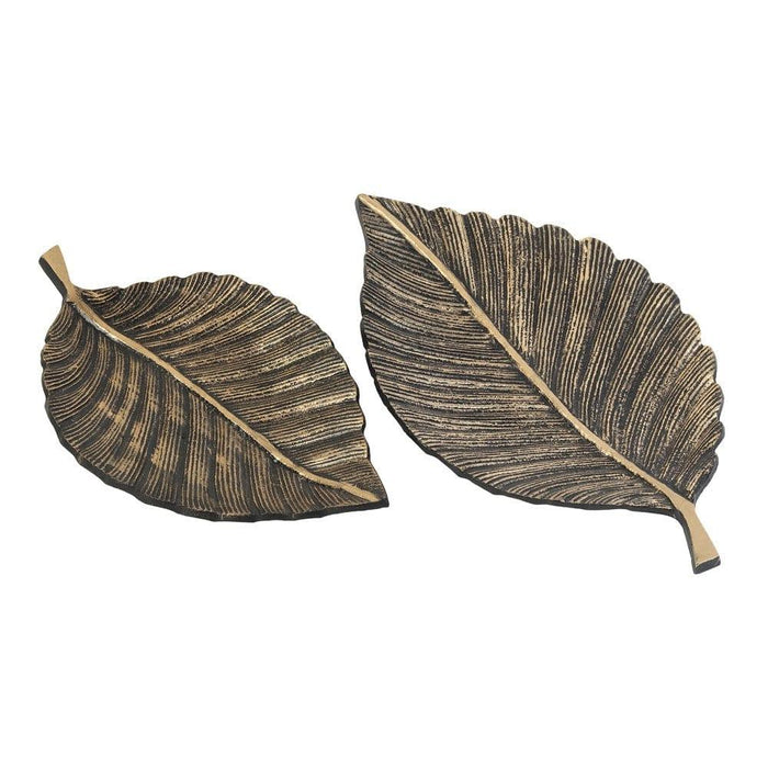 Leafy Affair- the Black Gold Tray set - Ouch Cart
