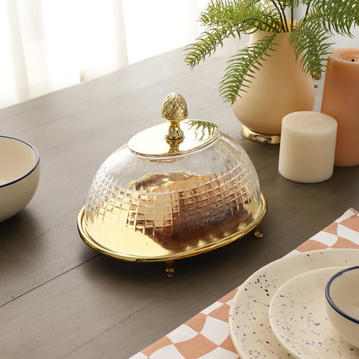 Leafy Vine cake dome Gold M.M.I. OVERSEAS