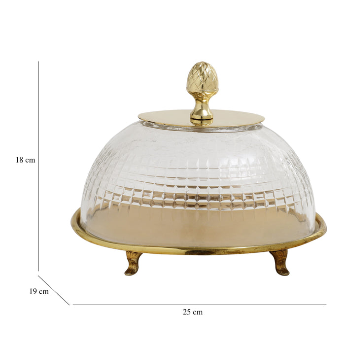 Leafy Vine cake dome Gold M.M.I. OVERSEAS