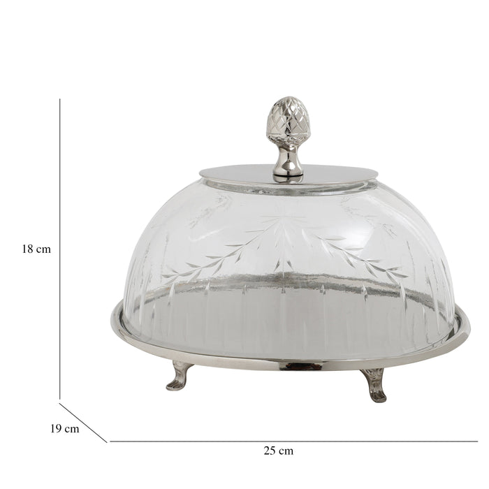 Leafy Vine cake dome Silver M.M.I. OVERSEAS