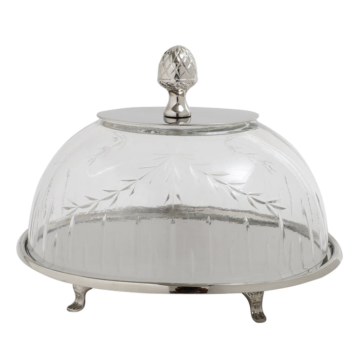 Leafy Vine cake dome Silver M.M.I. OVERSEAS