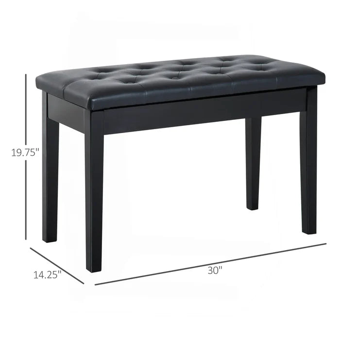 Leather Storage Bench Seat for Bedroom, Hallway & Living Room