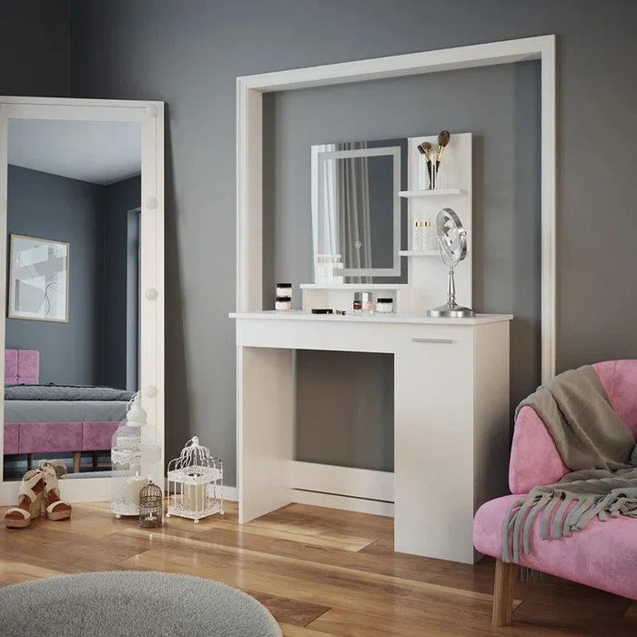 Leevi Dressing Table with Mirror - Ouch Cart