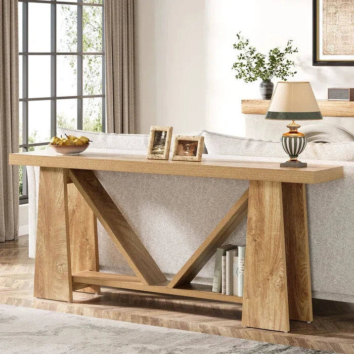 Long Console Table, Farmhouse Entryway Table Ouch Cart