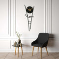 long dial black wallclock N.R.HOMESDECOR