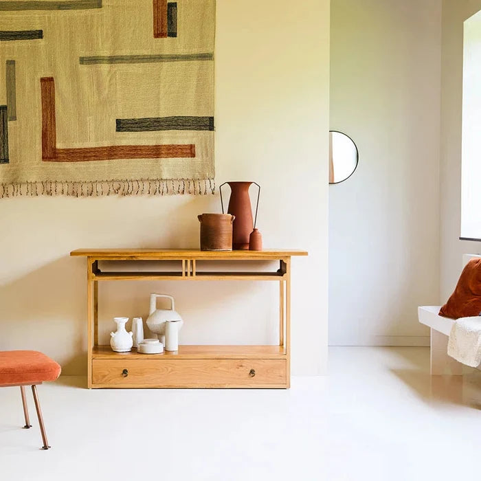 Lorcan Solid Wood Console Table Ouch Cart
