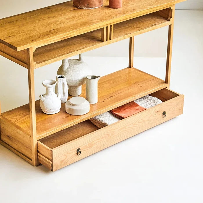 Lorcan Solid Wood Console Table Ouch Cart