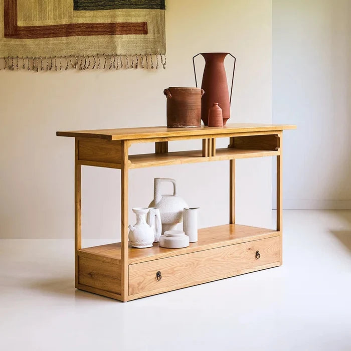 Lorcan Solid Wood Console Table Ouch Cart