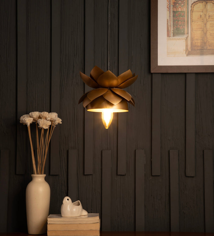 Lotus Pendant Gold Light By Shoppeefry Shoppeefry