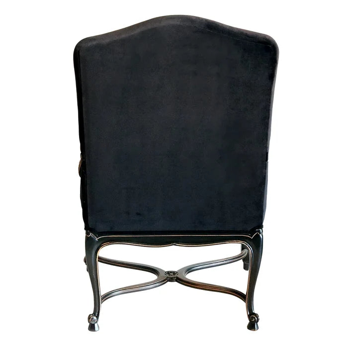 Louis XV Tuscany Lounge Chair with Ornate Carving & Antique Gold Finish