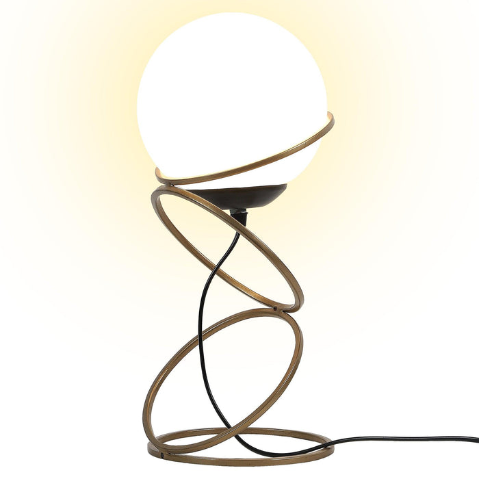 Lucca Gold Table Lamp With Metal Base By SS Lightings - Ouch Cart