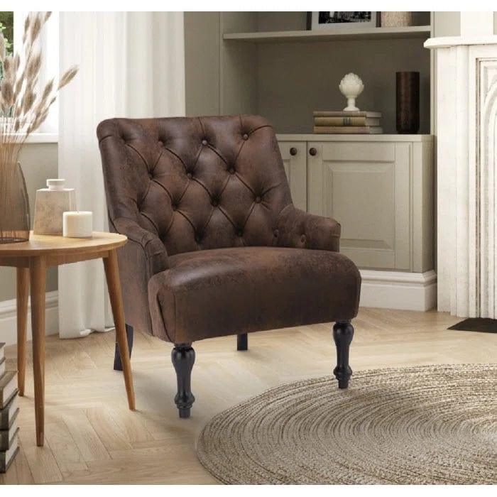 Luciana Vegan Leather Accent Chair - Ouch Cart | Armchair