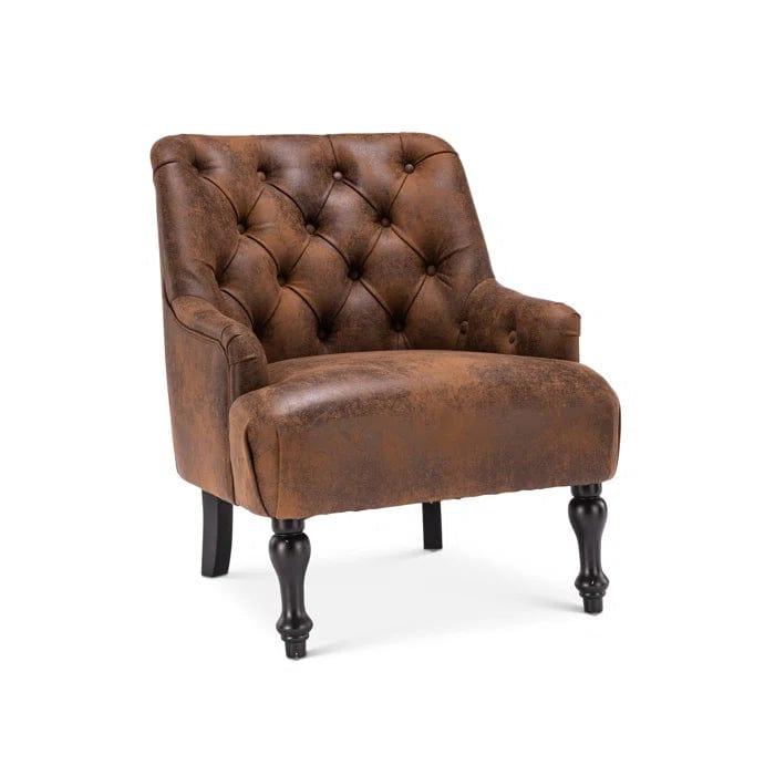 Luciana Vegan Leather Accent Chair - Ouch Cart