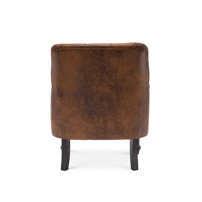 Luciana Vegan Leather Accent Chair - Ouch Cart