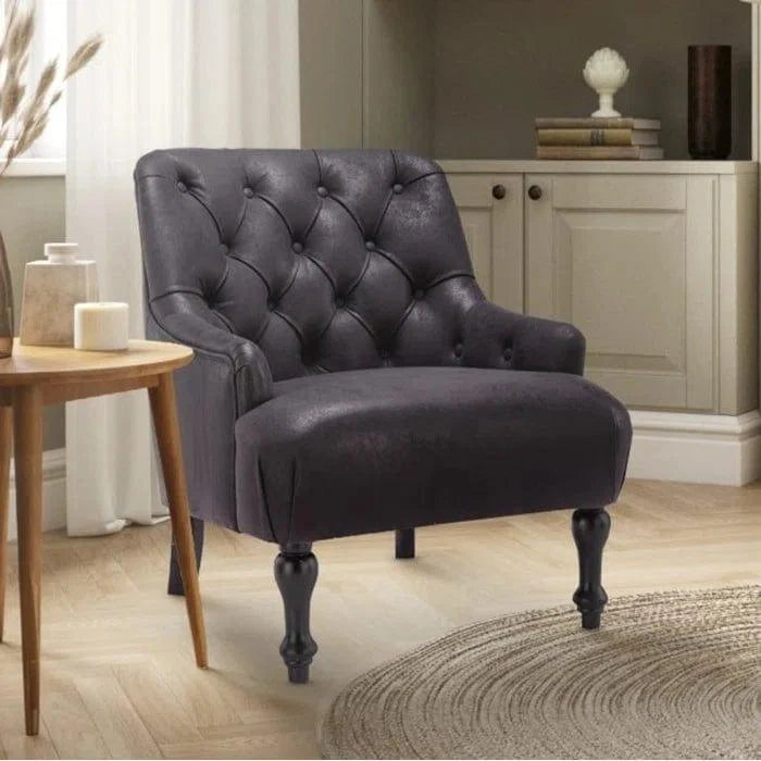 Luciana Vegan Leather Accent Chair - Ouch Cart | Armchair