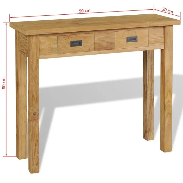 Luke  Solid Wood Console Table Ouch Cart